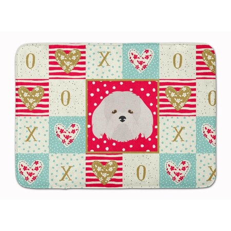 Carolines Treasures 19 x 27 in. Coton De Tulear Love Machine Washable Memory Foam Mat CK5192RUG